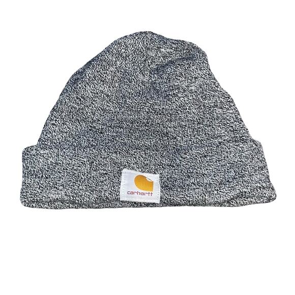 Carhartt Gray Knit Watch Cap Acrylic Cuffed Beanie Speckled Unisex Winter Hat - Picture 7 of 8